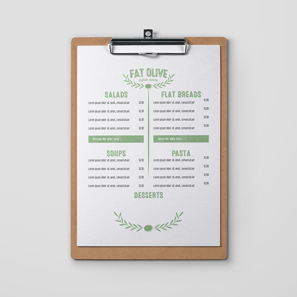 Restaurant Menu Design